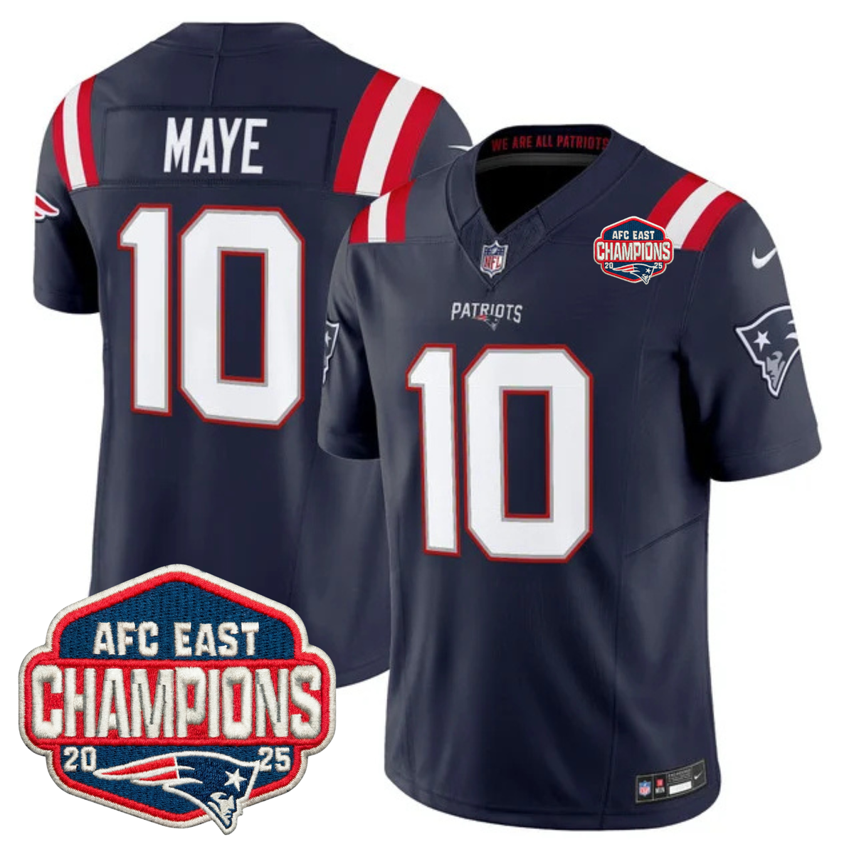 NE AFC East Champions Patch Vapor Limited Jersey - All Stitched n9