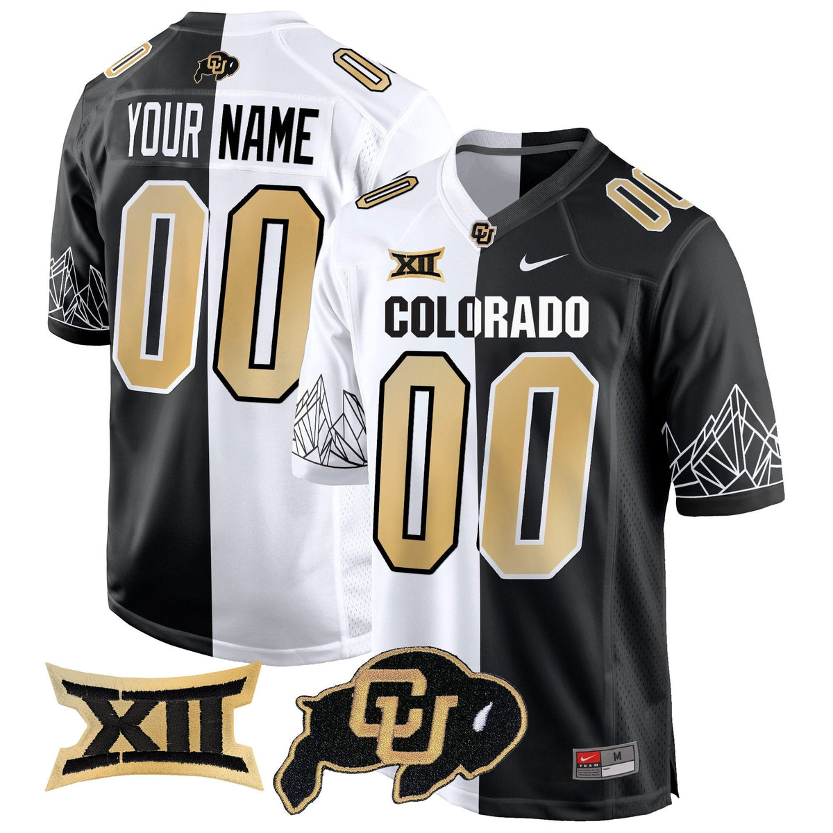 CU Big 12 XII Patch Game Custom Jersey - All Stitched