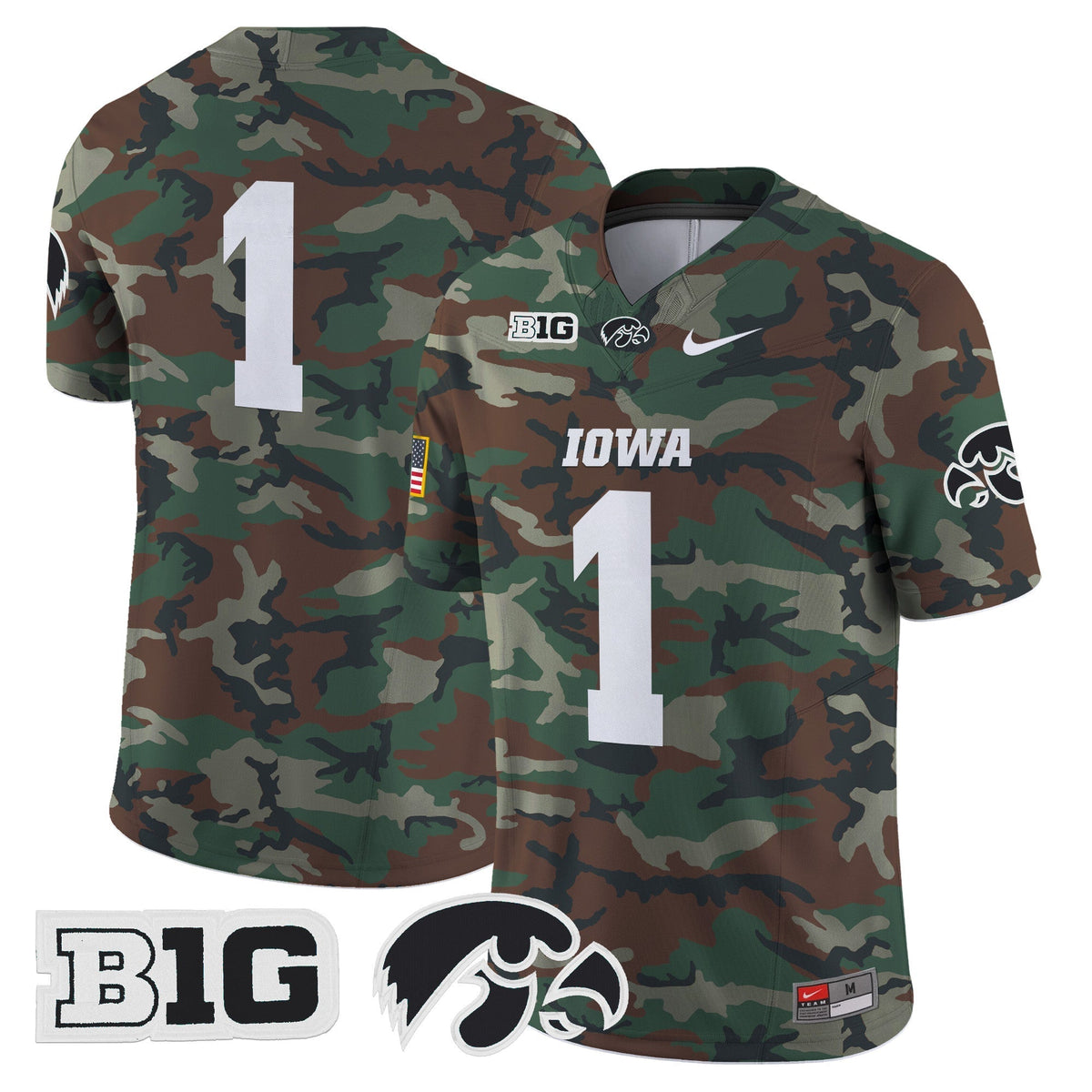 Iowa Hawkeyes 2024 Military Vapor Limited Jersey - All Stitched
