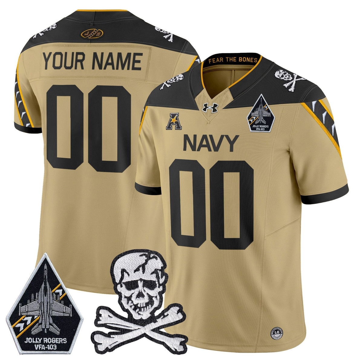 Navy MID 2024 Vapor Limited Custom Jersey - All Stitched