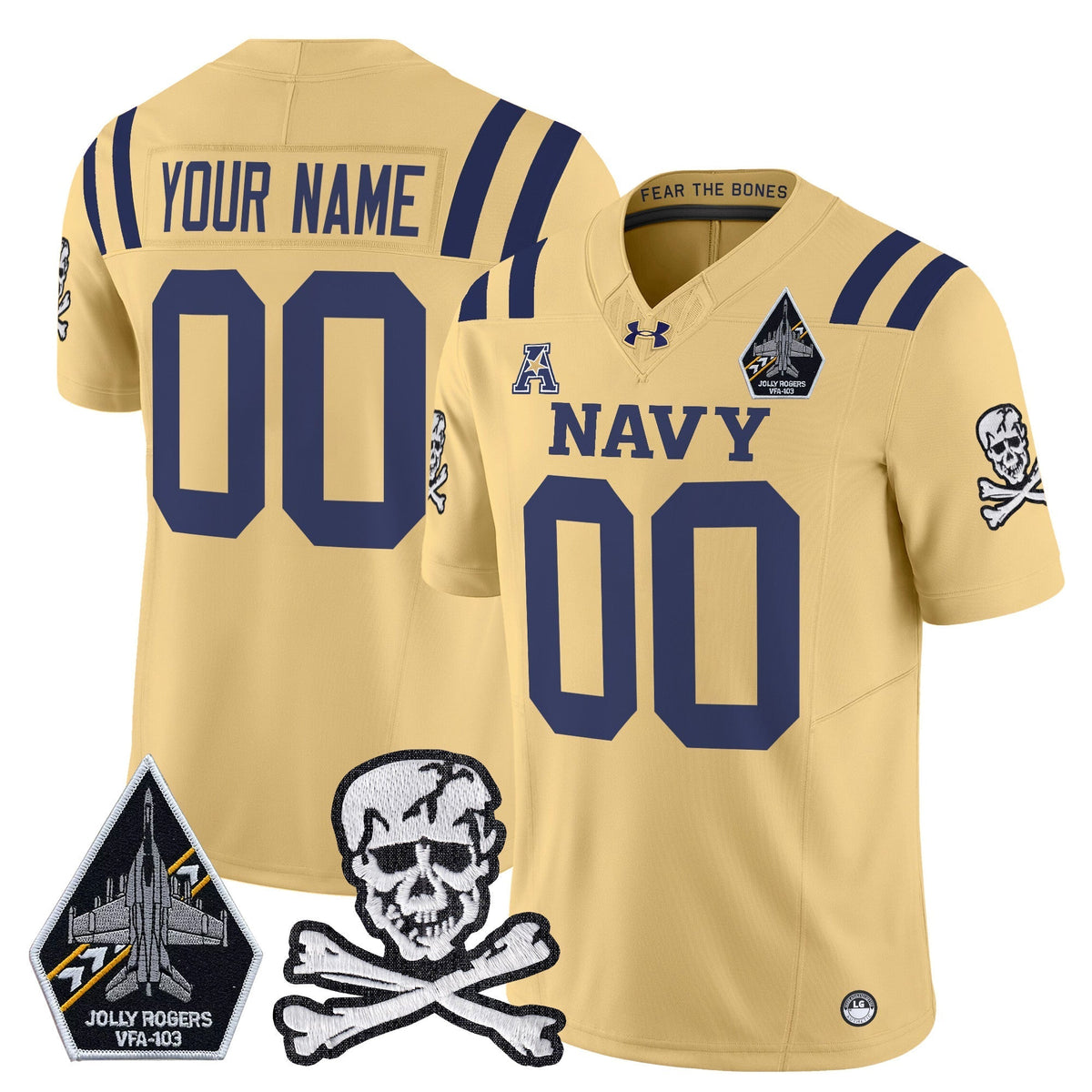 Navy MID 2024 Vapor Limited Custom Jersey V3 - All Stitched