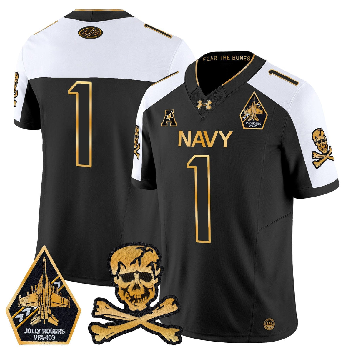 Navy MID 2024 Gold Vapor Limited Jersey - All Stitched