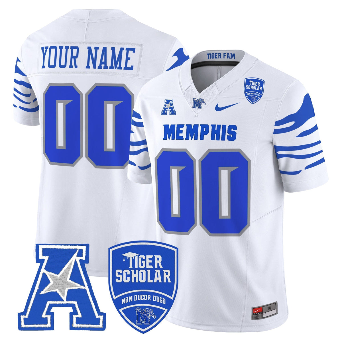 Memphis Tigers 2024 Vapor Limited Custom Jersey - All Stitched
