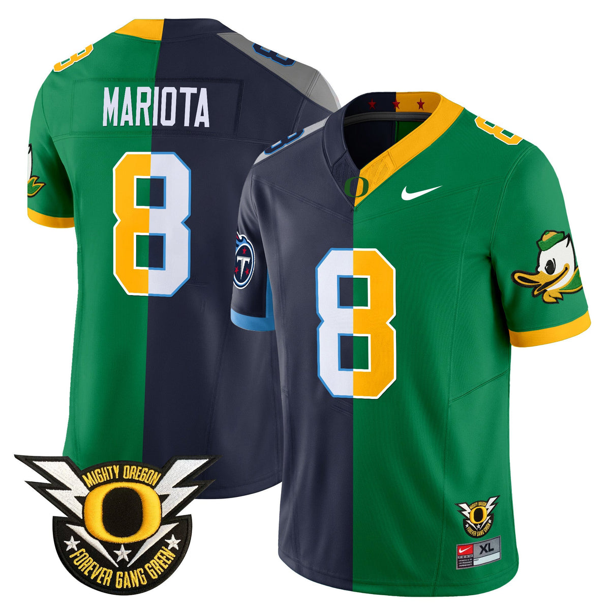 Oregon Ducks Split Vapor Limited Jersey - All Stitched