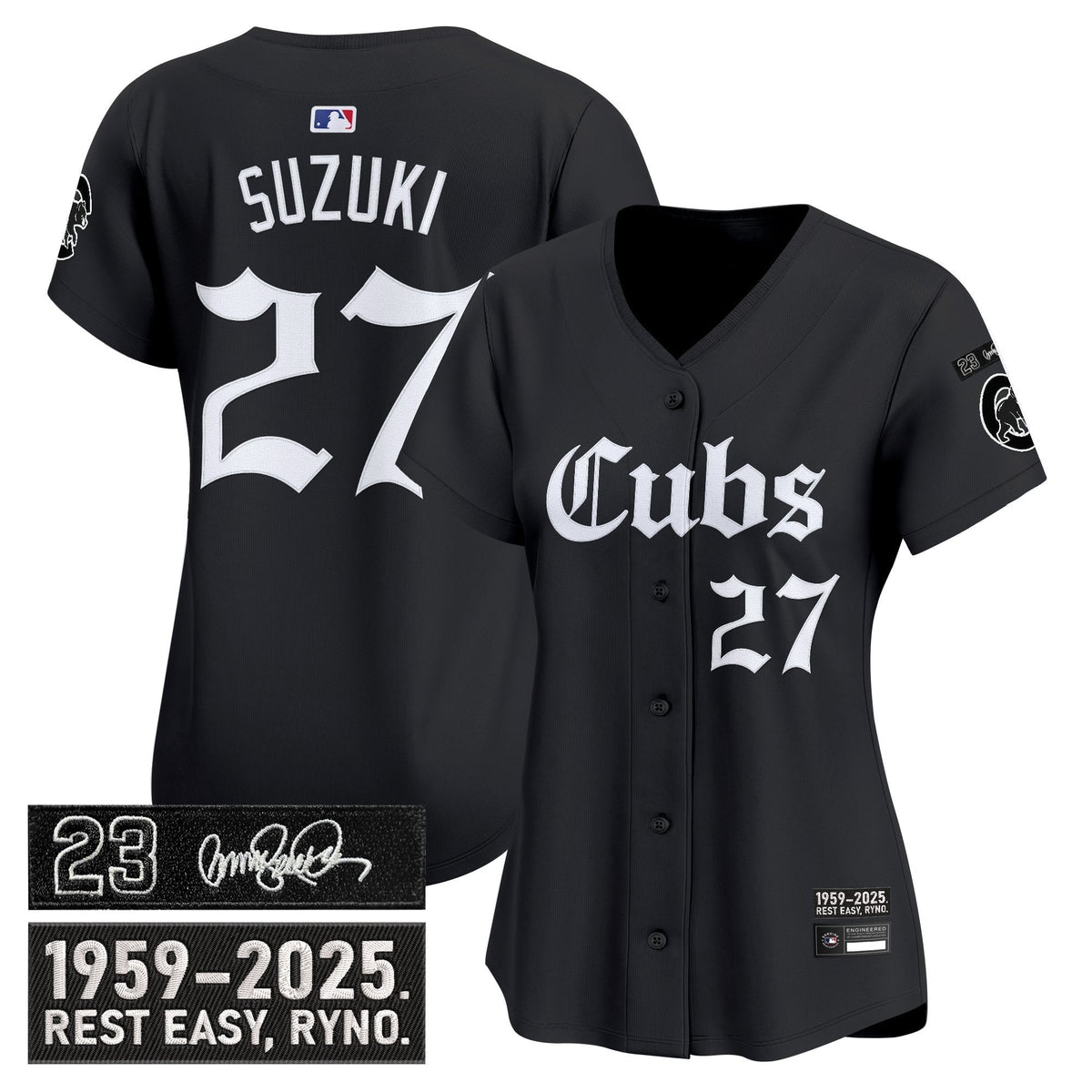 Women's Chicago Cubs 'Ryne Sandberg Tribute' Vapor Premier Limited Jersey - Gothic Edition - All Stitched