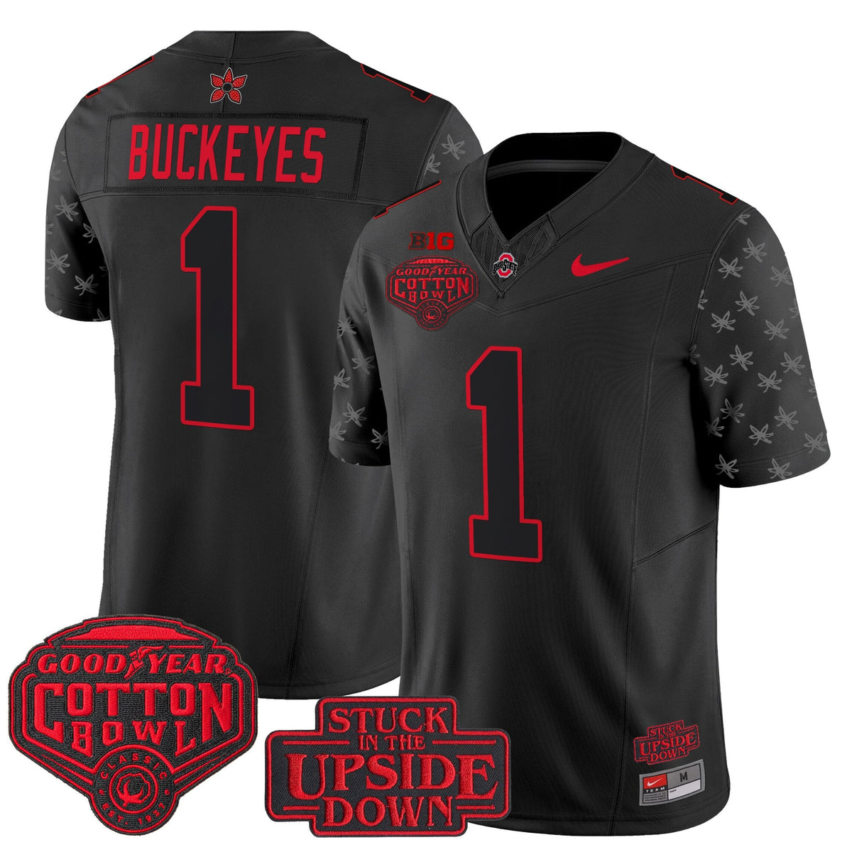 Ohio State Buckeyes 'Stranger Things Edition' Vapor Limited Jersey - 2025 Cotton Bowl Patch - All Stitched