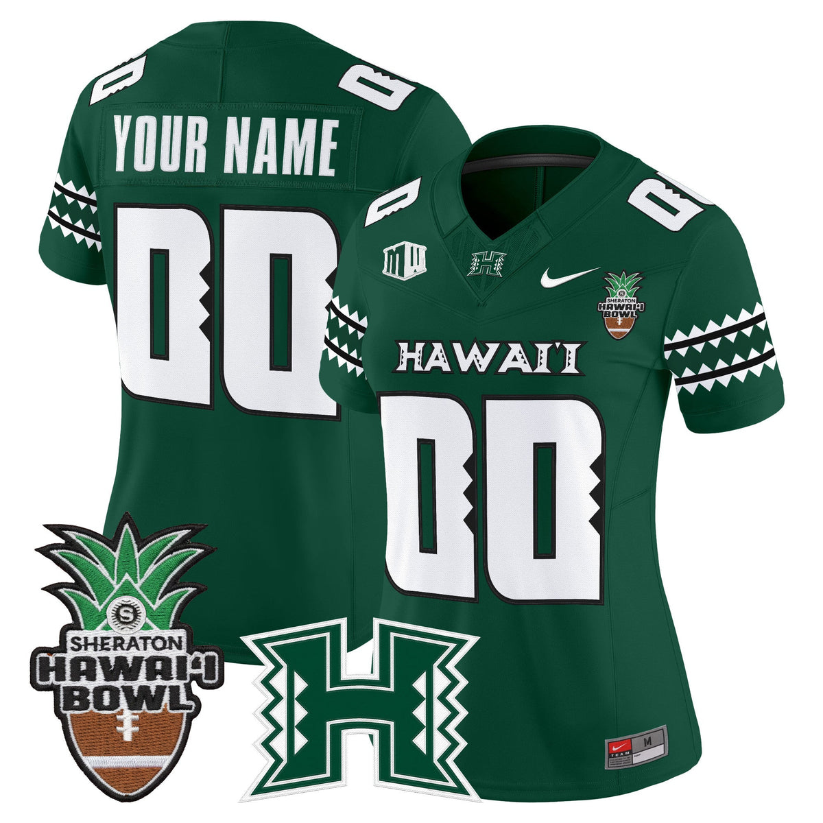Hawai'i Rainbow Warriors 2025 Hawai'i Bowl Vapor Limited Custom Jersey - All Stitched