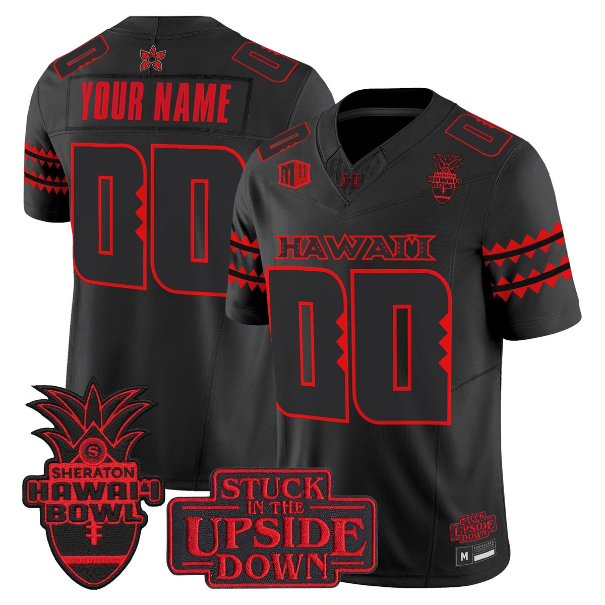 Hawai'i Rainbow Warriors 'Stranger Things Edition' Vapor Limited Custom Jersey - 2025 Hawai'i Bowl Patch - All Stitched