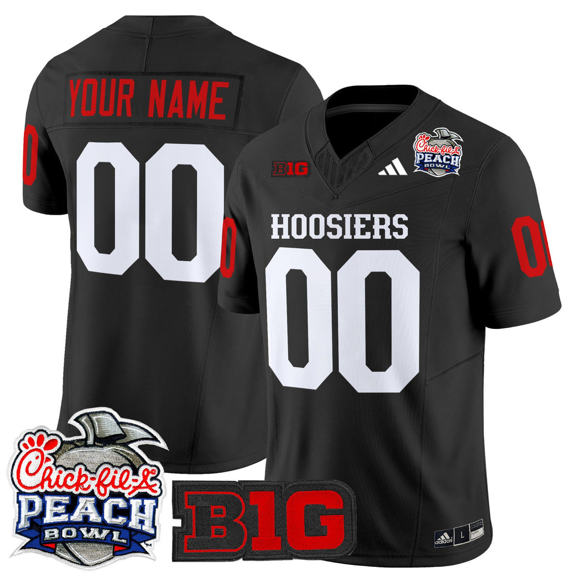 Indiana Hoosiers 2026 Peach Bowl Vapor Limited Custom Jersey - All Stitched