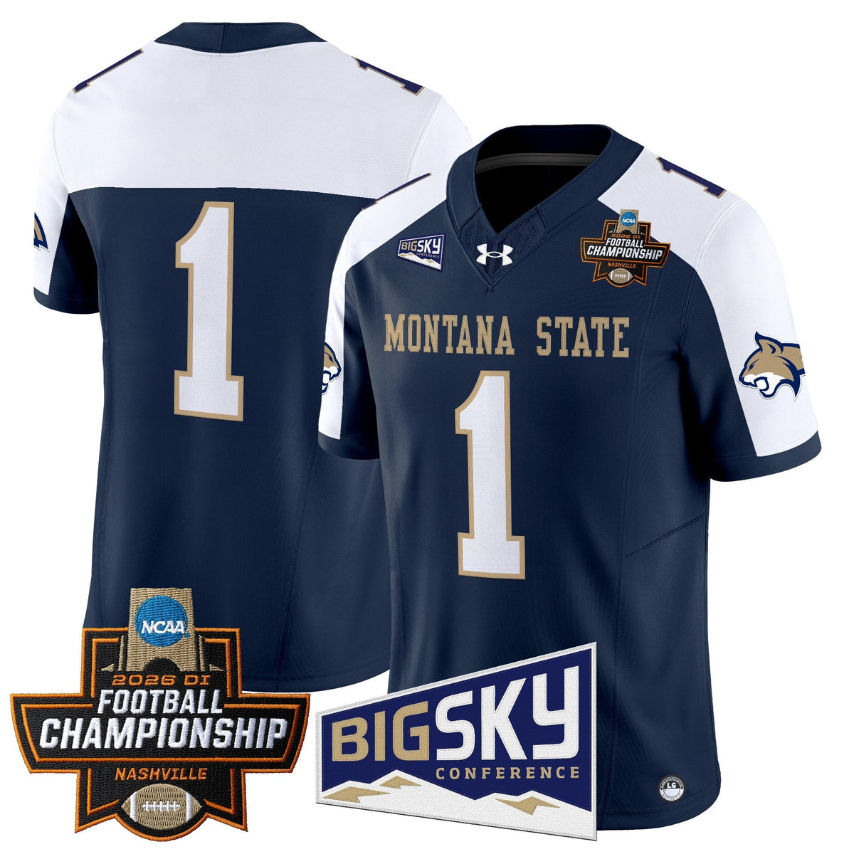 Men's Montana State Bobcats 2026 Football Championship Vapor Limited Jersey - All Stitched