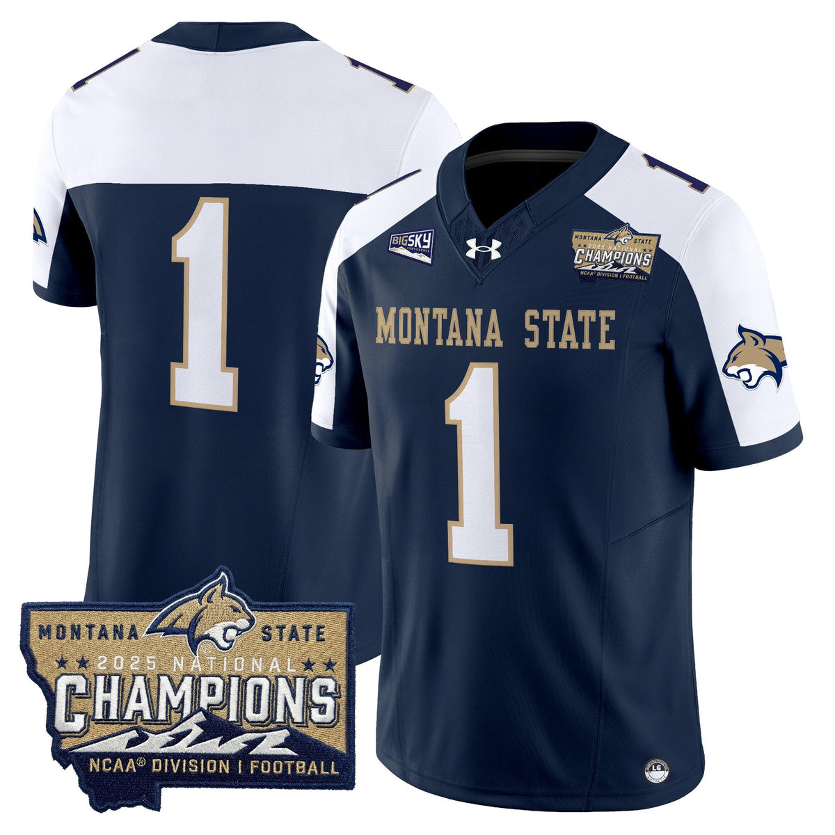 Men's Montana State Bobcats 2025 National Champions Vapor Limited Jersey - All Stitched