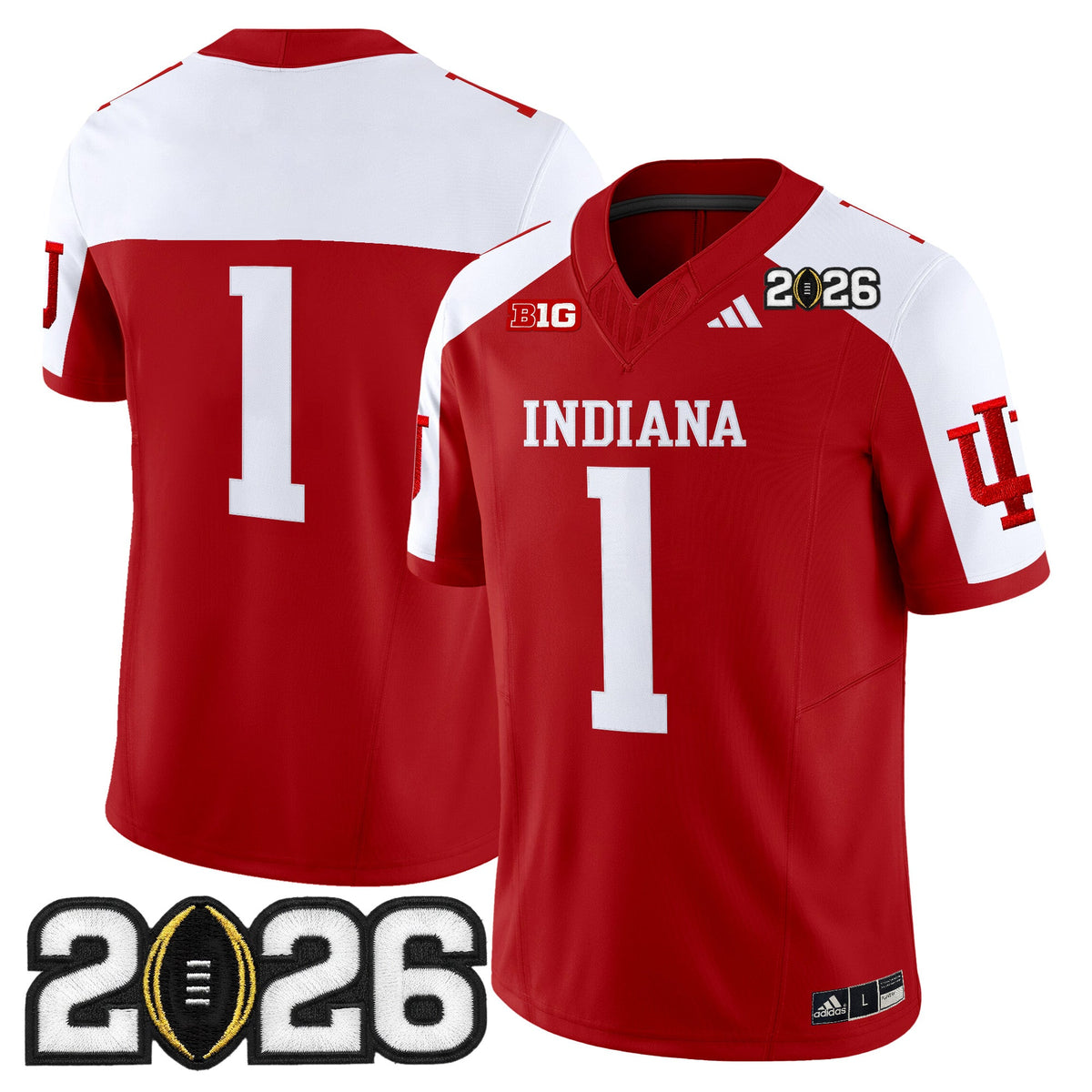 Men's Indiana Hoosiers 2026 CFP Final Patch Vapor Limited Jersey V2 - All Stitched