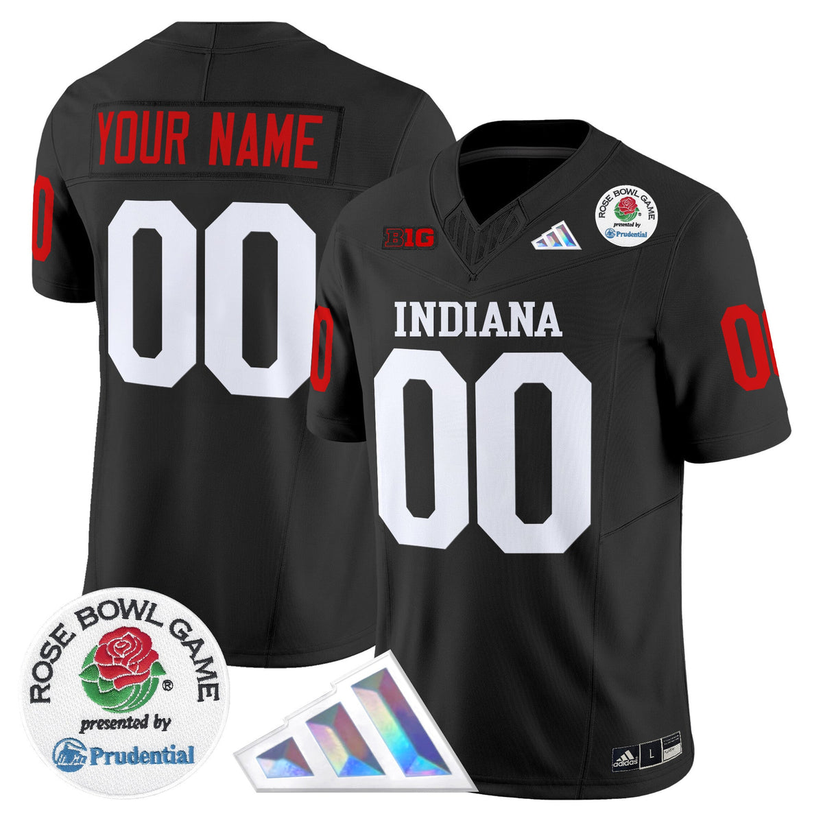 Indiana Hoosiers 2025 Rose Bowl Vapor Limited Custom Jersey V2 - All Stitched