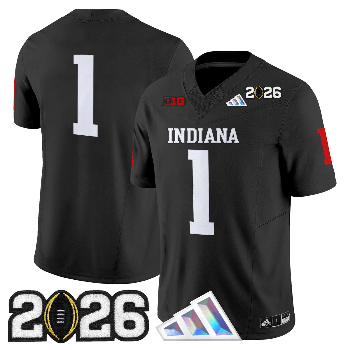Men's Indiana Hoosiers 2026 CFP Final Patch Vapor Limited Jersey V3 - All Stitched