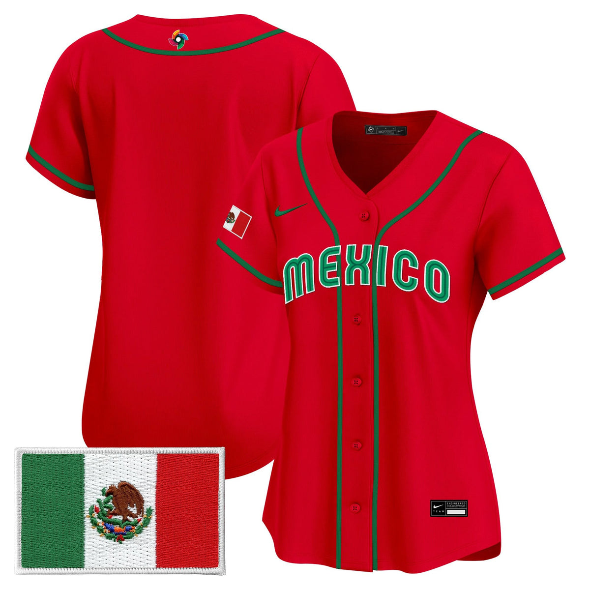 Women's Team Mexico World Baseball Classic Vapor Premier Jersey - 2026 Roster - All Stitched