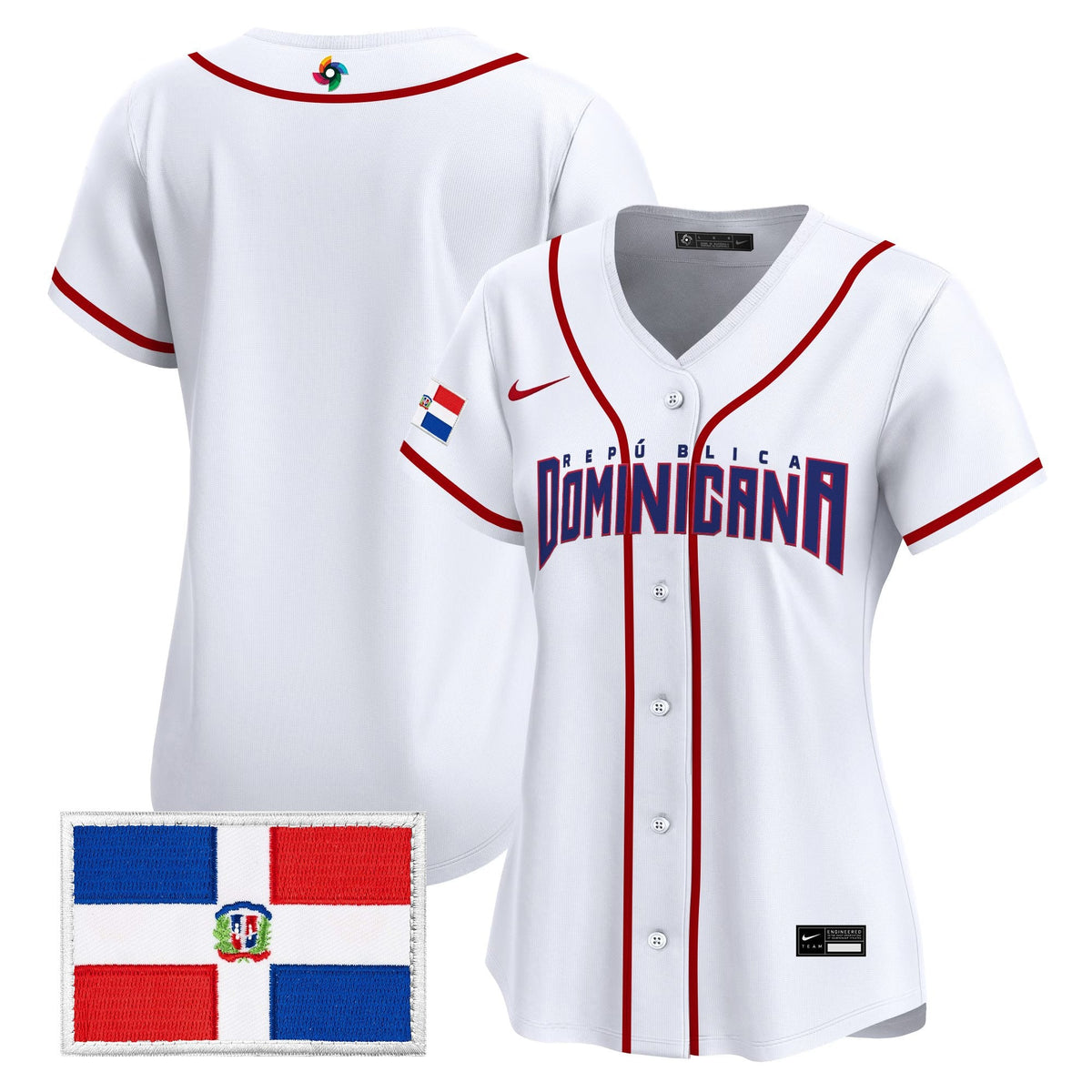 Women's Team Dominican Republic World Baseball Classic Vapor Premier Jersey - 2026 Roster - All Stitched