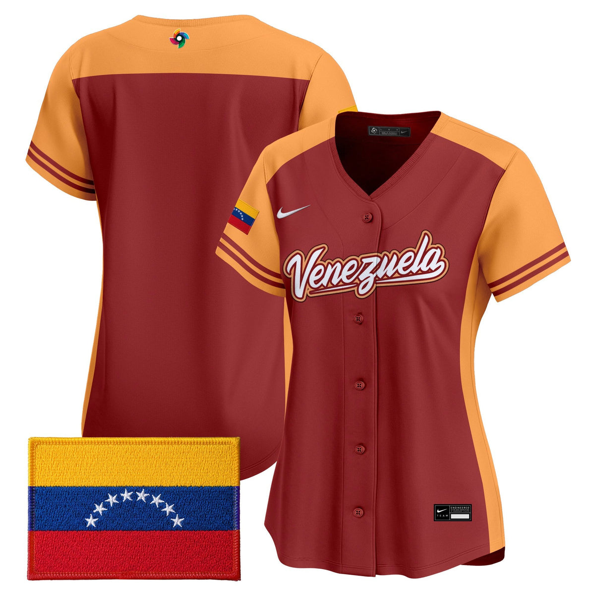 Women's Team Venezuela World Baseball Classic Vapor Premier Jersey - 2026 Roster - All Stitched
