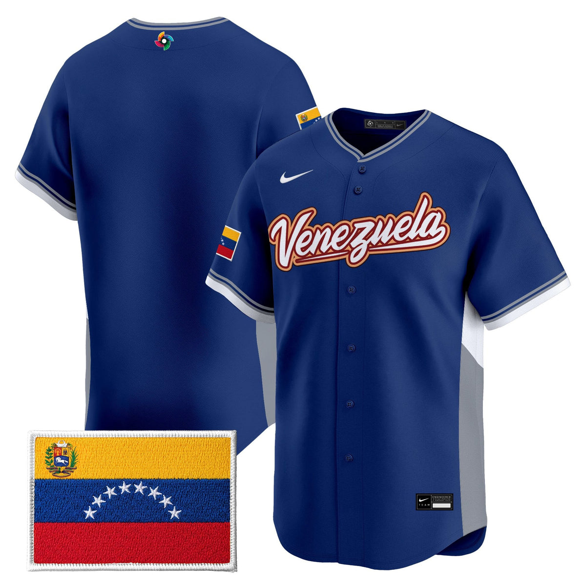 Men's Team Venezuela World Baseball Classic Gold Vapor Premier Jersey - All Stitched