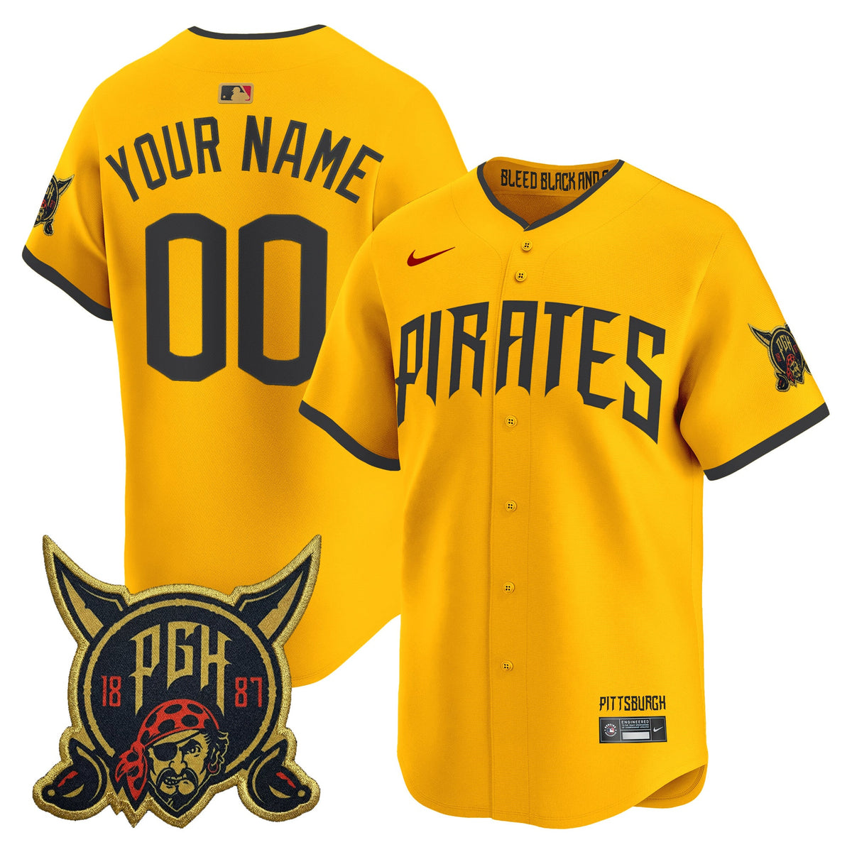 Pittsburgh Pirates 2026 City Connect Vapor Premier Limited Custom Jersey - All Stitched