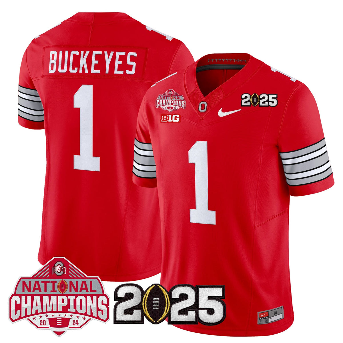 Ohio State Buckeyes 2026 "Tunnel Vision" National Champions Patch Vapor Limited Jersey - All Stitched