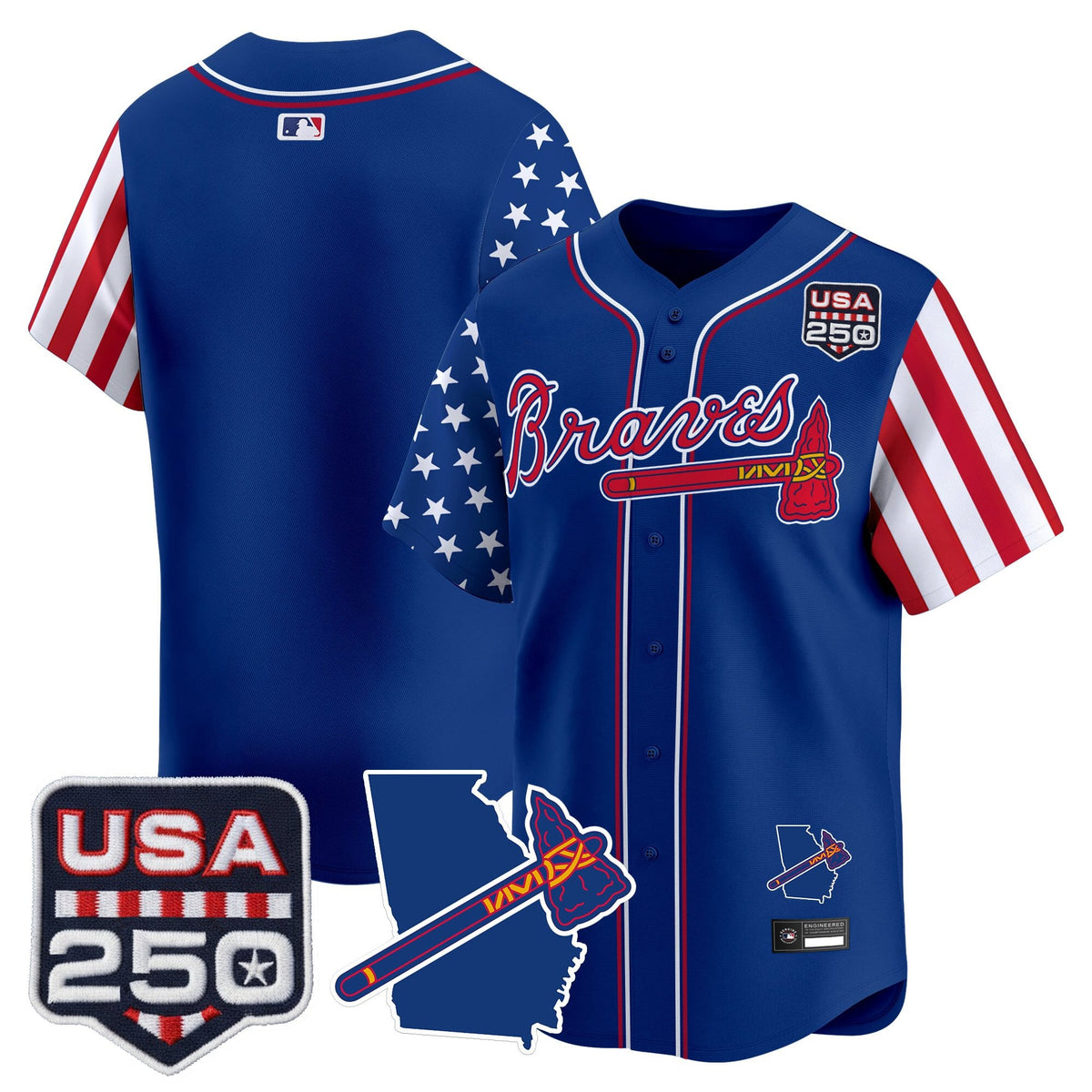 Atlanta Braves "America 250 Edition" Vapor Premier Limited Jersey - All Stitched