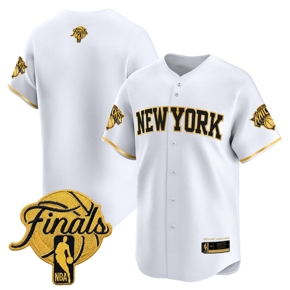 New York Knicks 2026 Finals Vapor Baseball Jersey - All Stitched