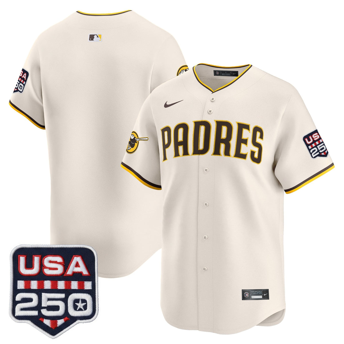 San Diego Padres USA 250 Fourth of July Vapor Premier Limited Jersey - All Stitched