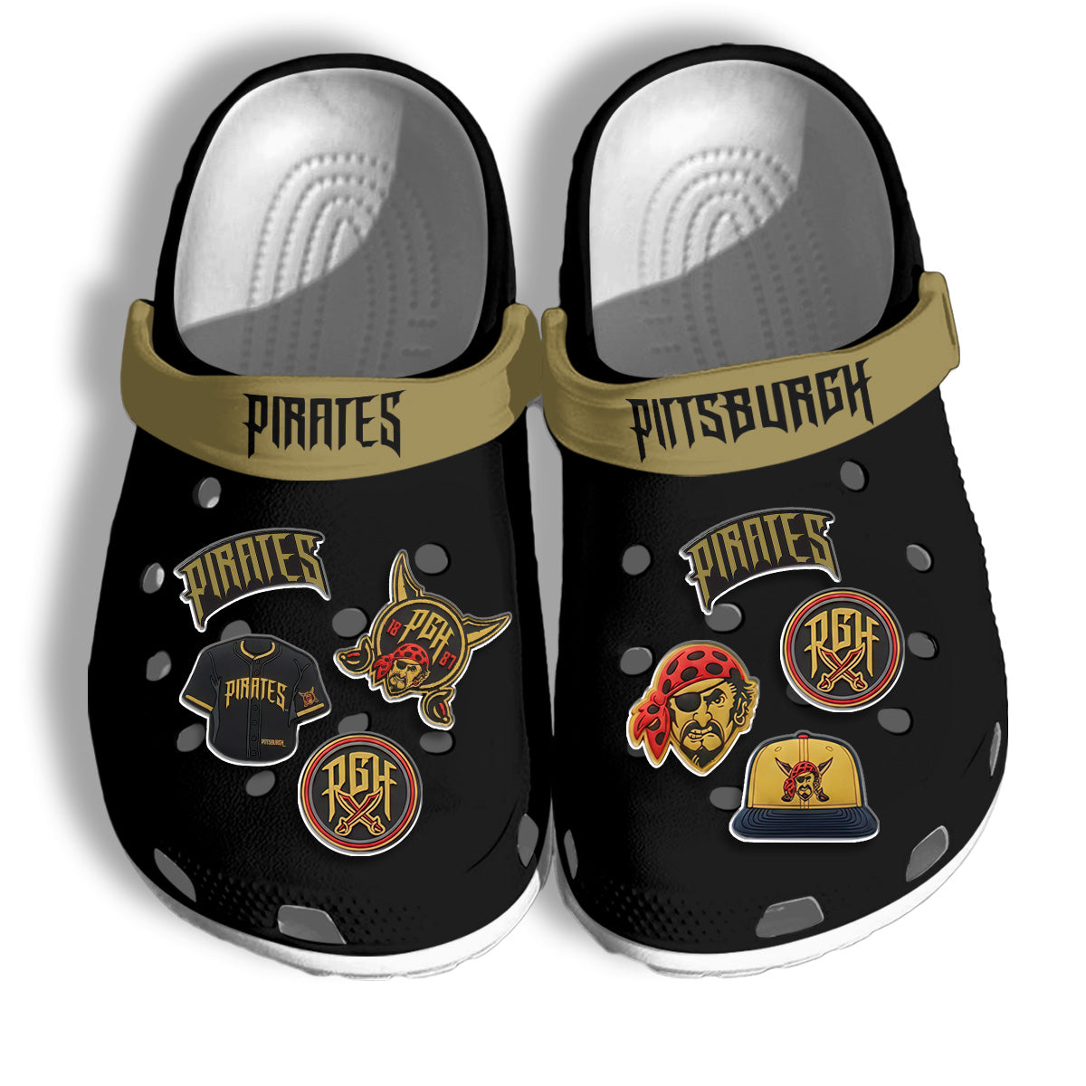 Pitts 2026 City Connect Black Clogs - Charms Gift Set