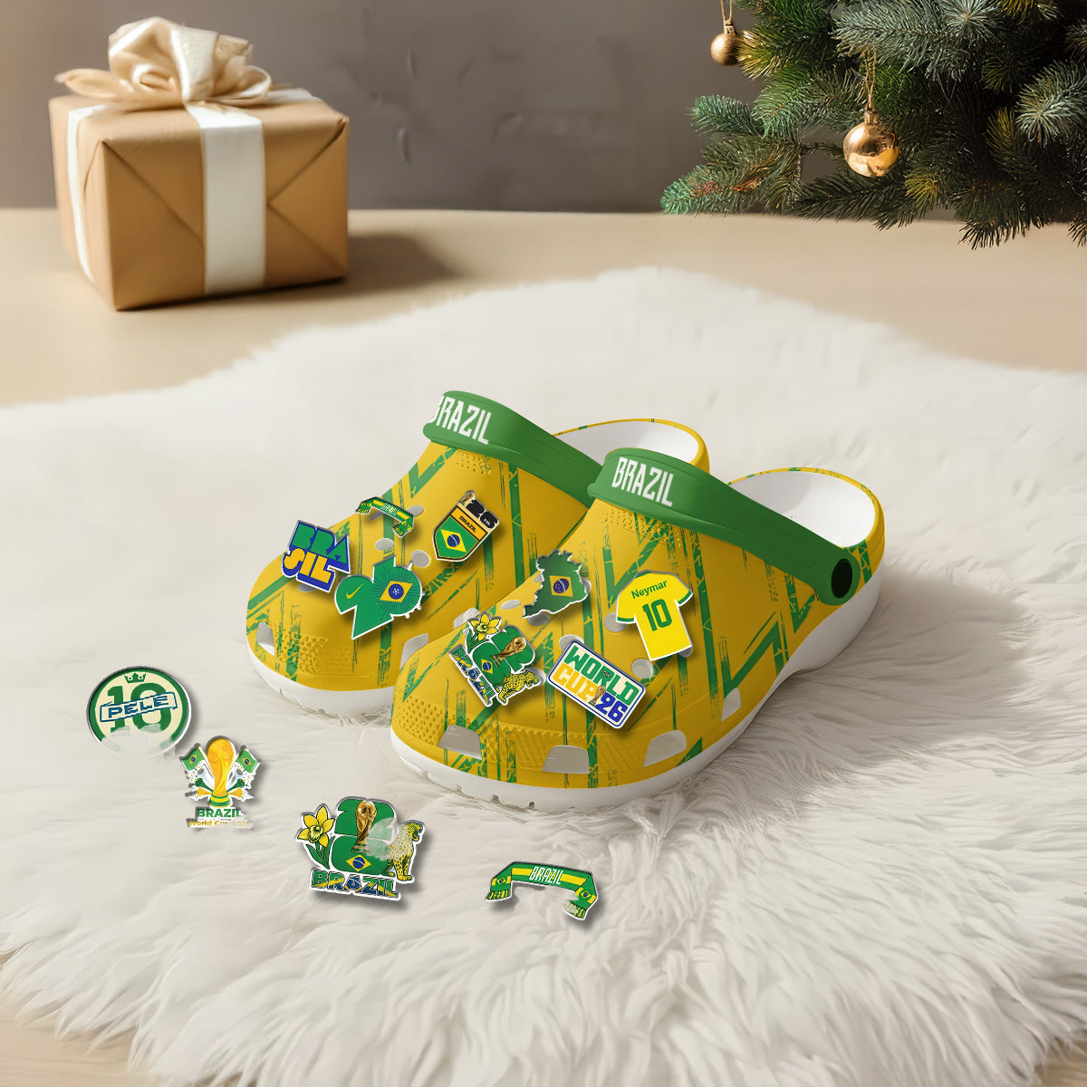 Brazil Clogs WC2026 Yellow - Charms Gift Set
