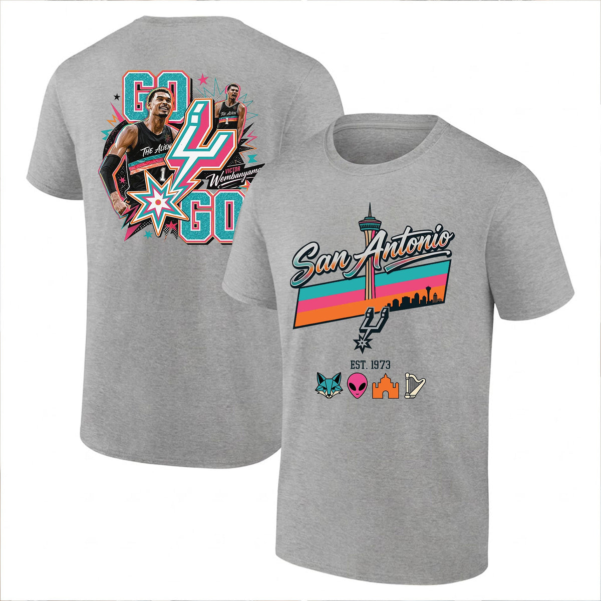 SAS 2026 NBA Victor Wembanyama Printed T-Shirt