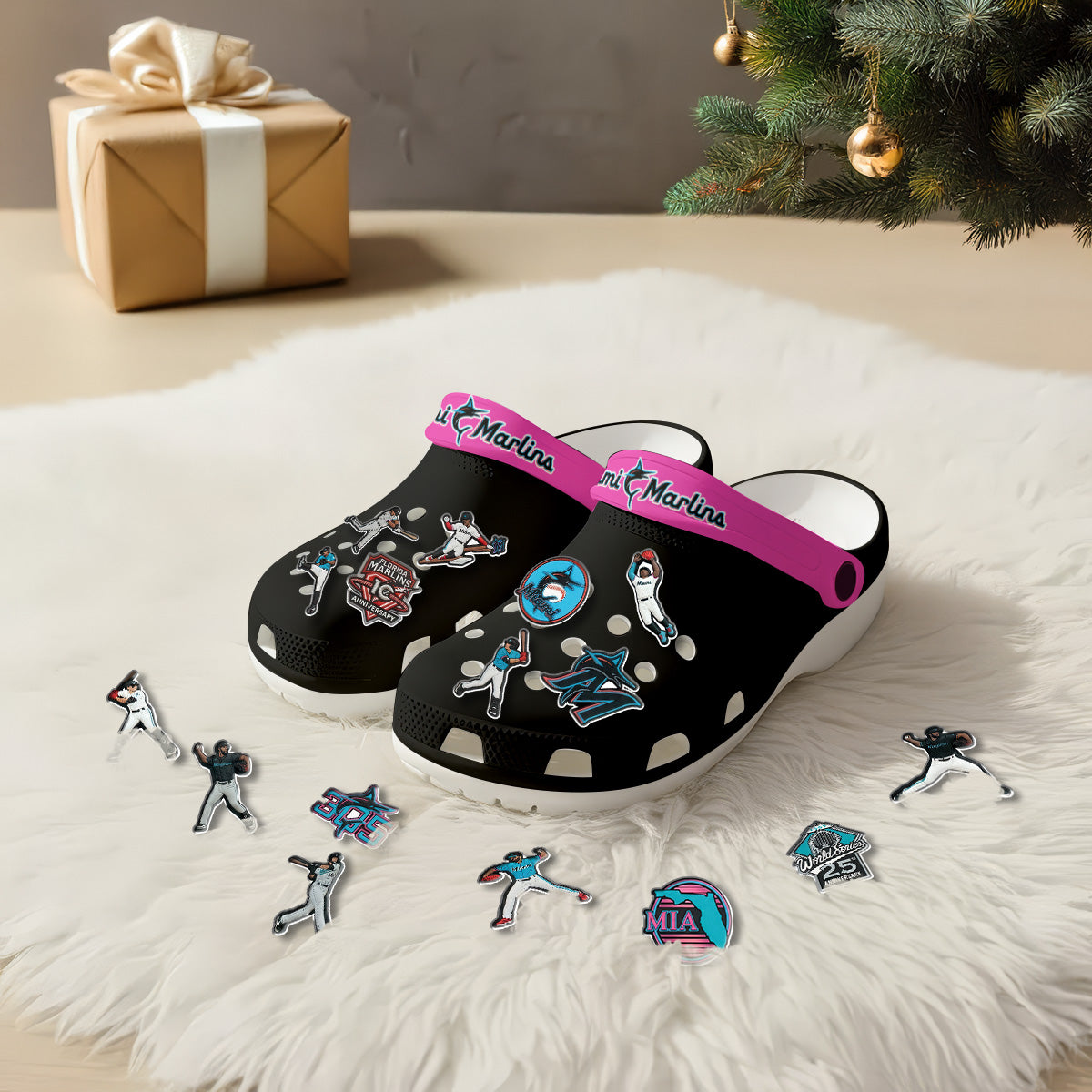 MIA 2026 Black Pink clogs - Charms Gift Set