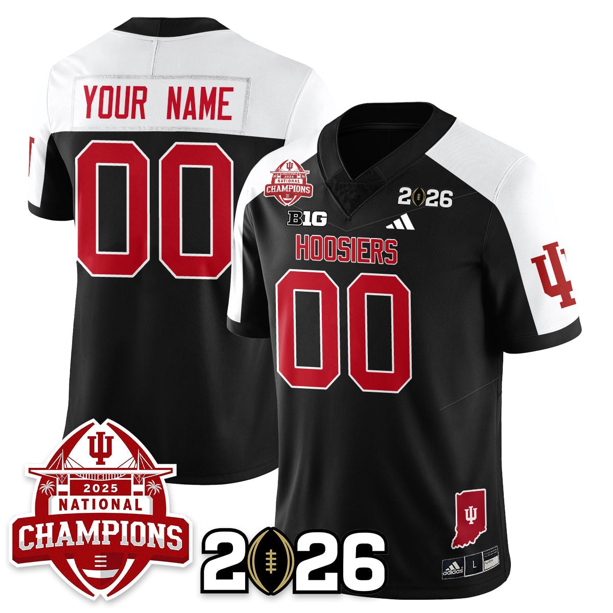 Indiana H Vapor Limited Football Jersey V2 - 2025 National Champions - All Stitched