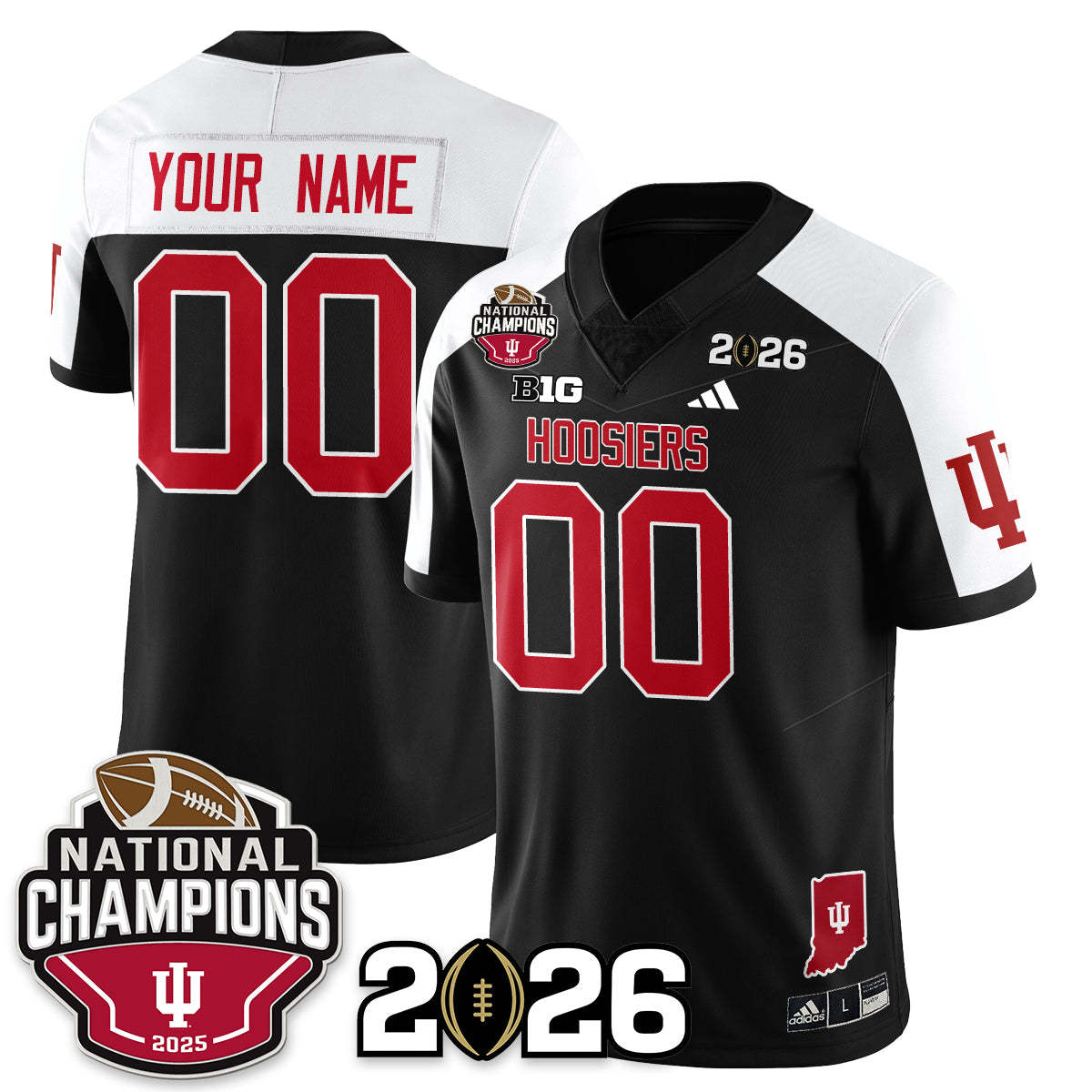 Indiana H Vapor Limited Football Jersey V3 - 2025 National Champions - All Stitched