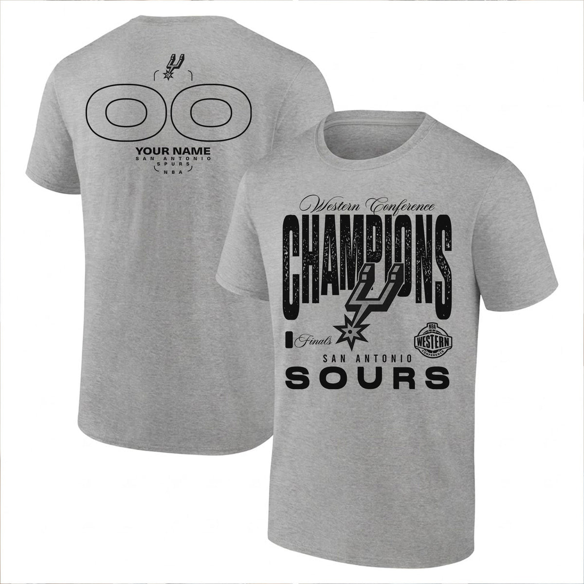 SAS 2026 NBA Western Conference Champions Custom Printed T-Shirt
