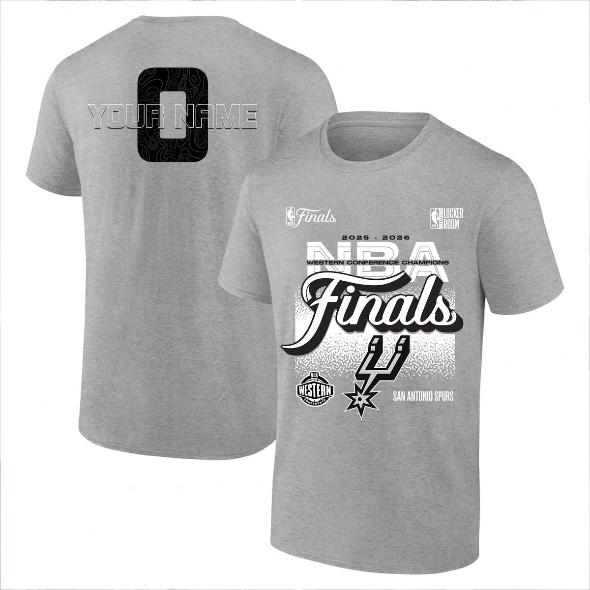 SAS 2026 NBA Western Conference Champions Custom Printed T-Shirt V3
