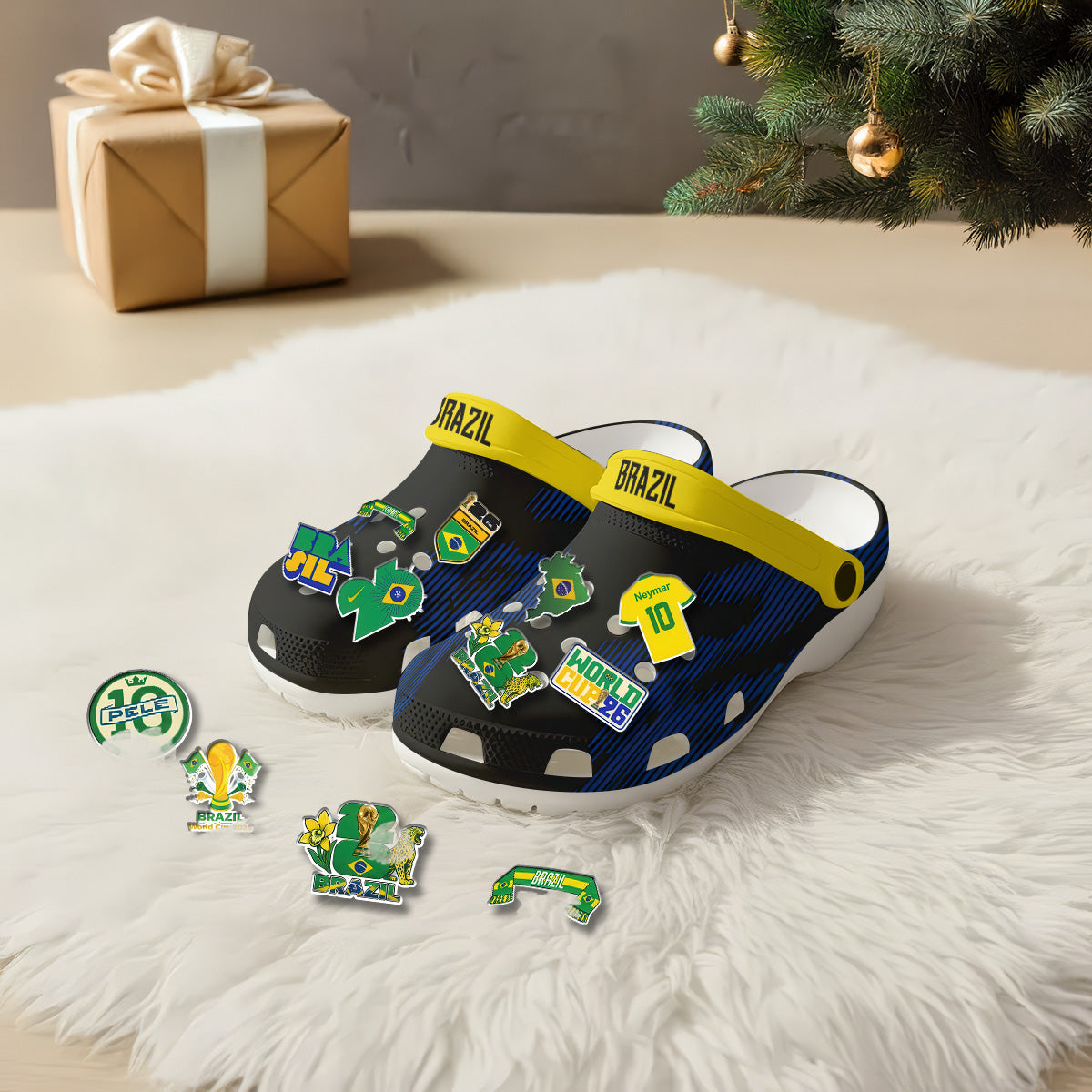 Brazil Clogs WC2026 Black - Charms Gift Set