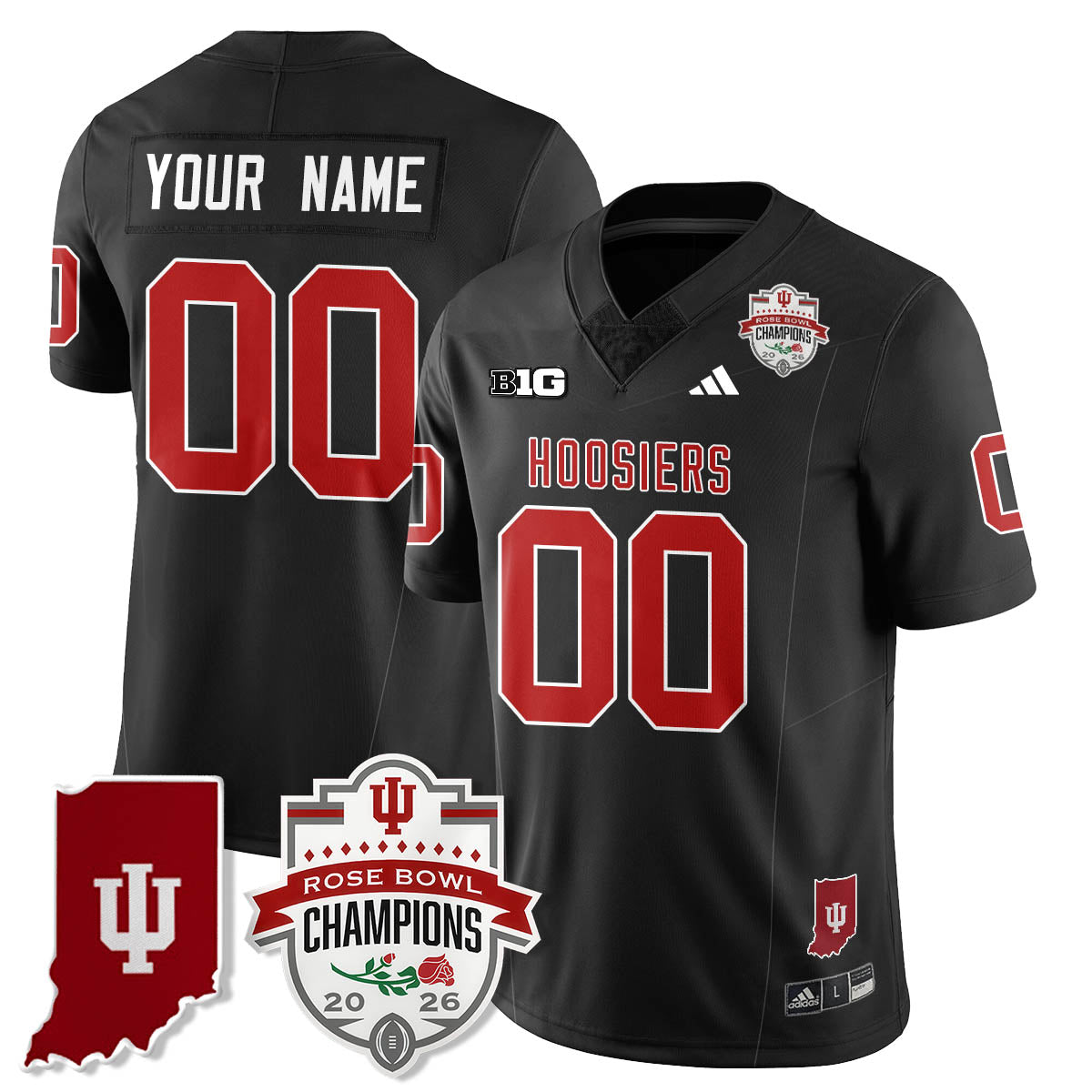 Indiana H Vapor Limited Football Custom Jersey - Rose Bowl Champions - All Stitched