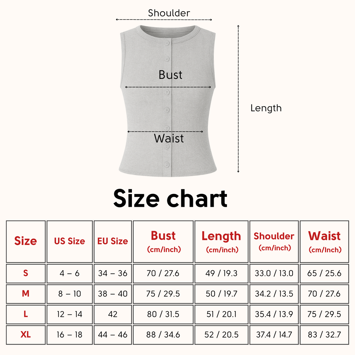 Women's Ribbed Button-Front Tank Tops