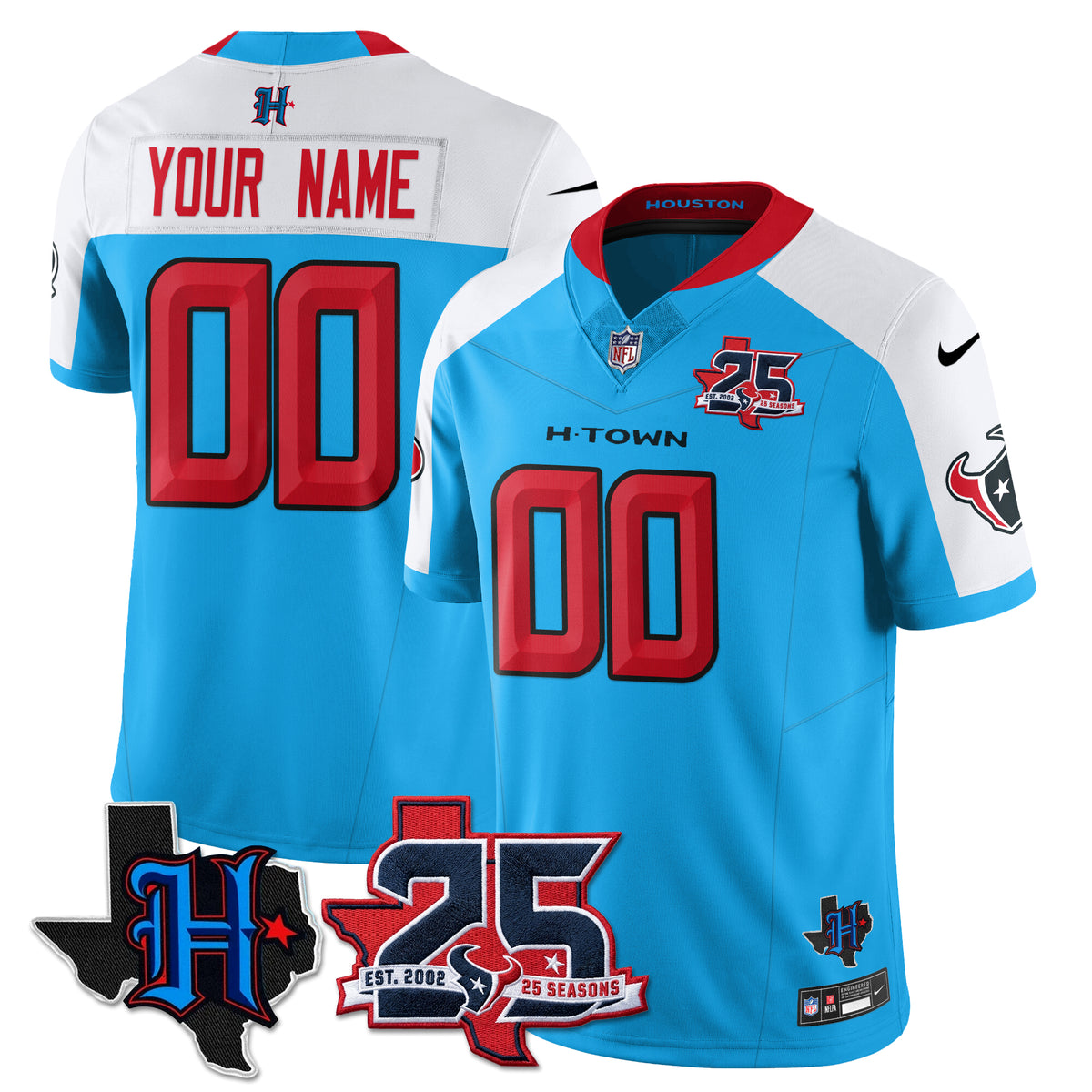HOU 25th Seasons in 2026 Basic Vapor Custom Limited Jersey - All Stitched