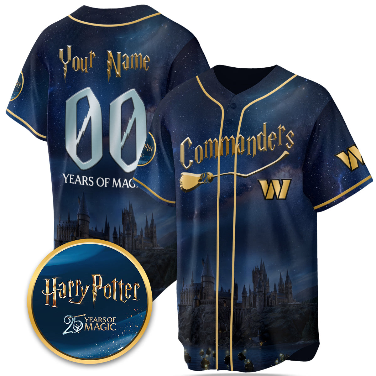 Football Team x HP 25 Years of Magic Limited Edition Custom Jersey - Printed