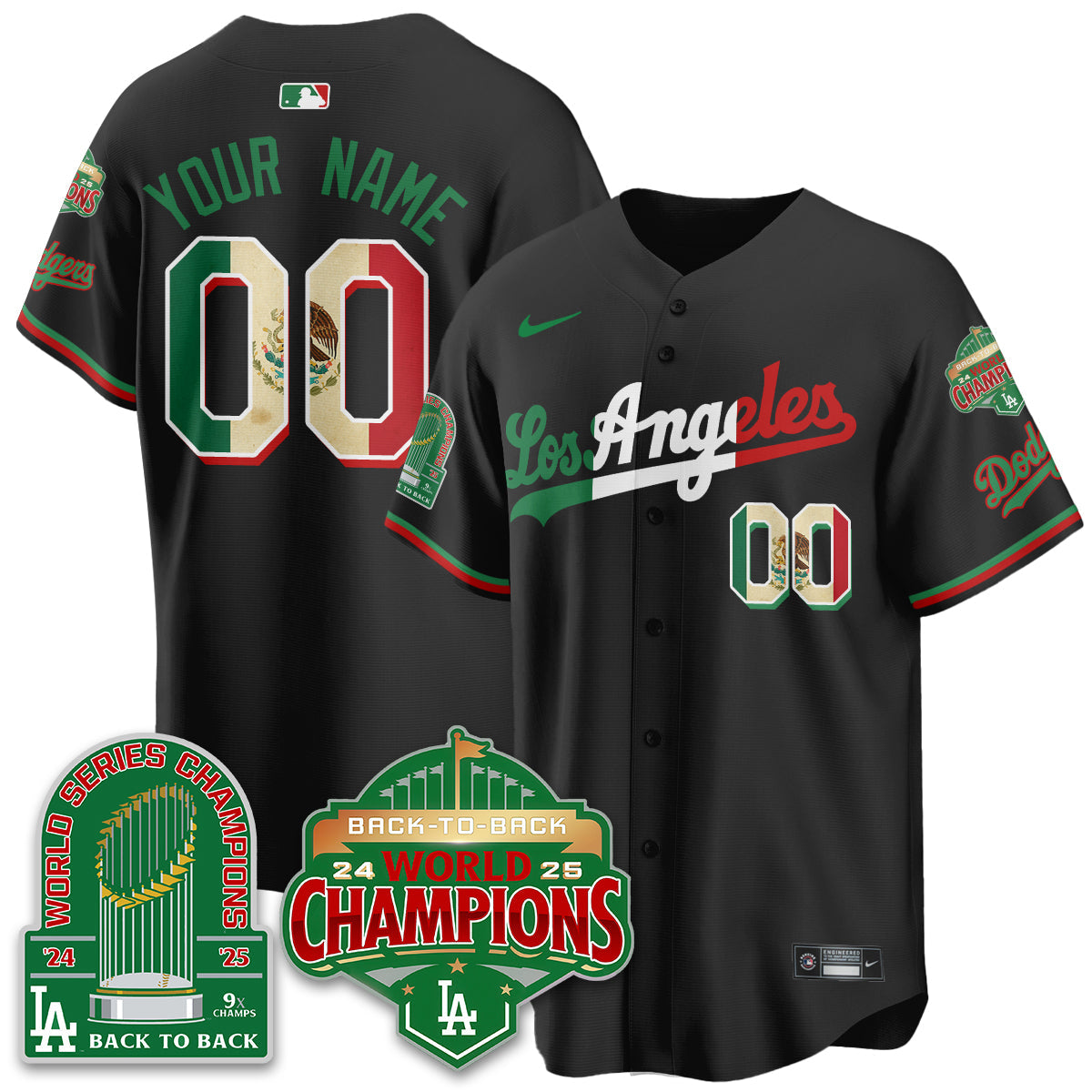 CUSTOM LAD Mexico Vapor Limited Jersey - 9x & B2B Champs - All Stitched