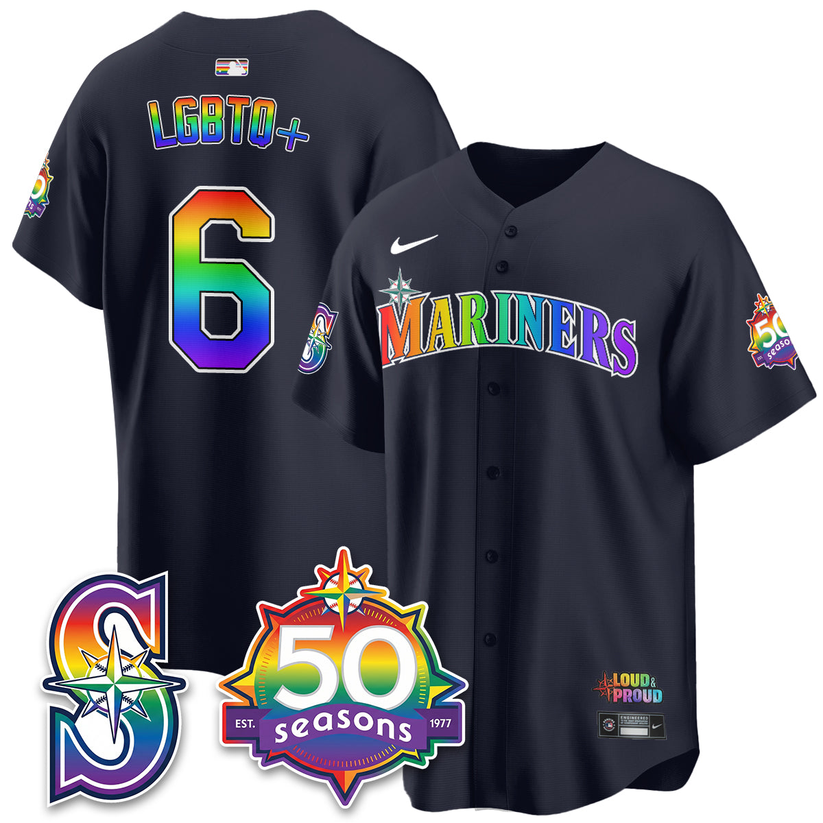 SEA Happy Pride Month Vapor Jersey - Stitched