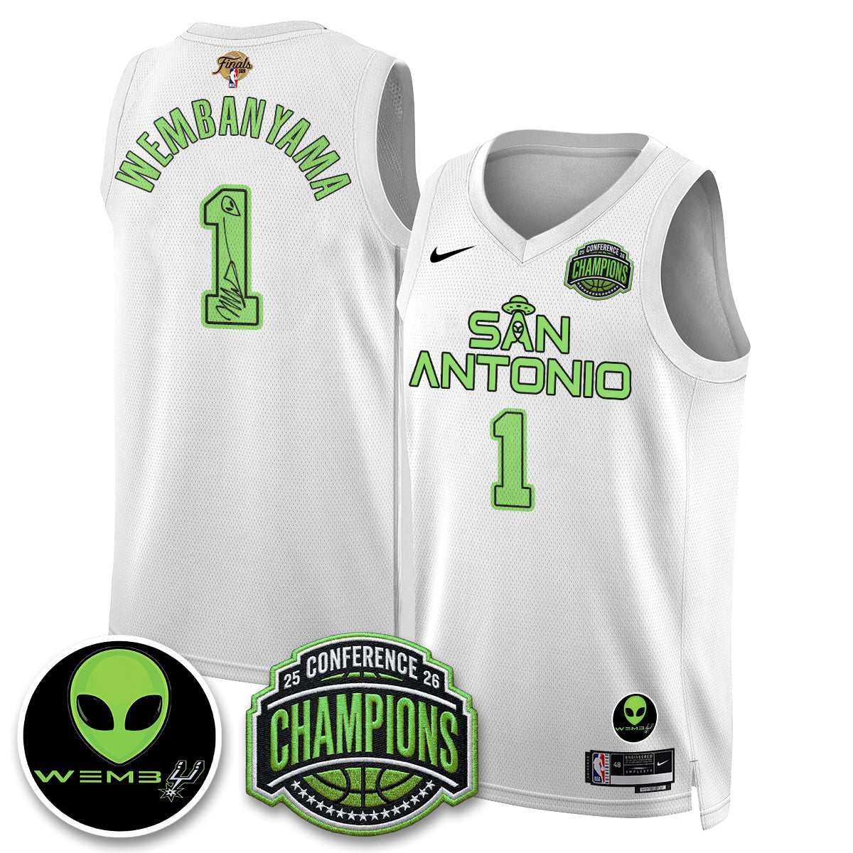 SAS 2026 Basketball Finals The Alien Vapor Jersey - Stitched