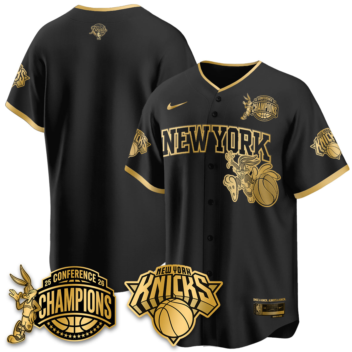 NYK 2026 NBA Finals x Bunny Vapor Jersey V2- Stitched