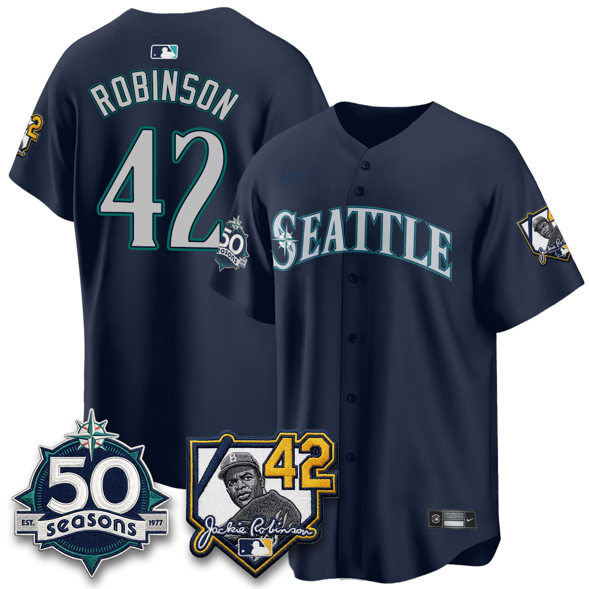 SEA 2026 Jackie Robinson New Era Vapor Limited Jersey - All Stitched