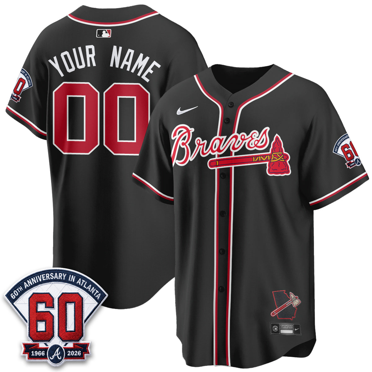 ATL 2026 Black Out Style Vapor Limited Custom Jersey - All Stitched