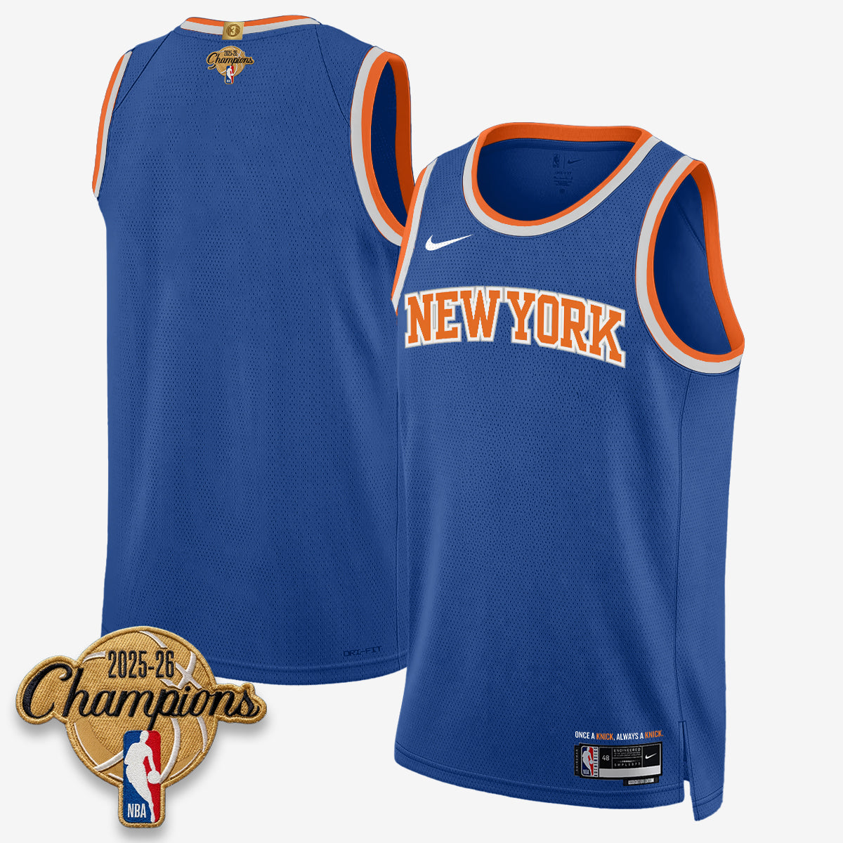 NYK 2026 Basketball Champions Vapor Jersey V2- Stitched