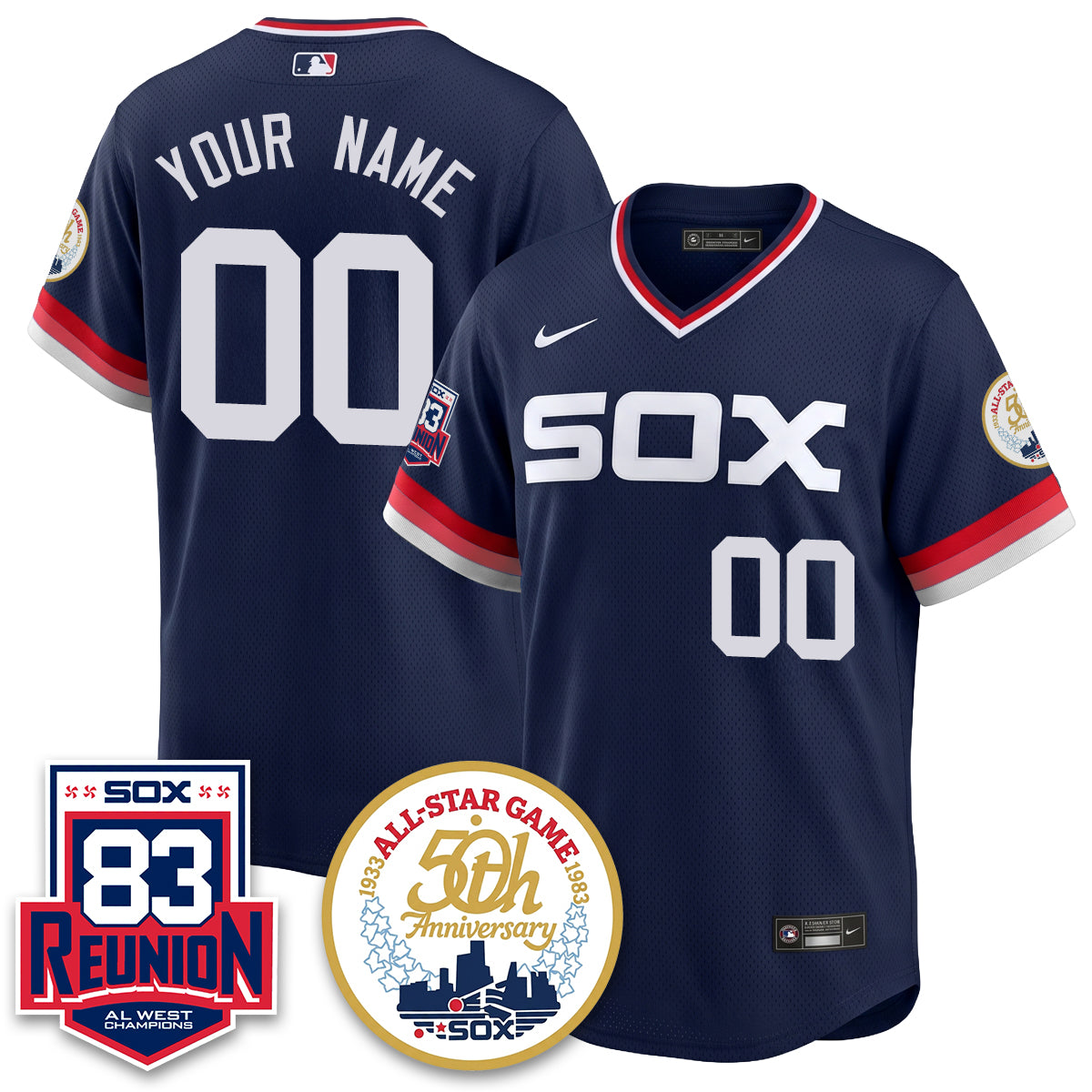 CWS Reunion All West Champions Vapor Custom Jersey - Stitched
