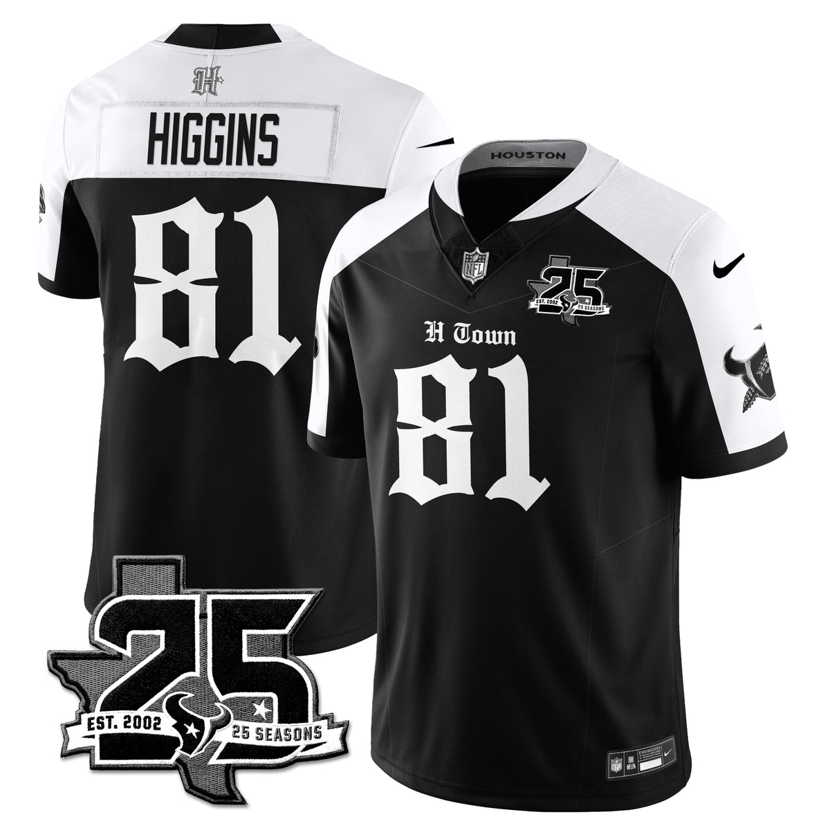HOU 25th Seasons in 2026 Gothic Vapor Gold Edition Limited Jersey - All Stitched