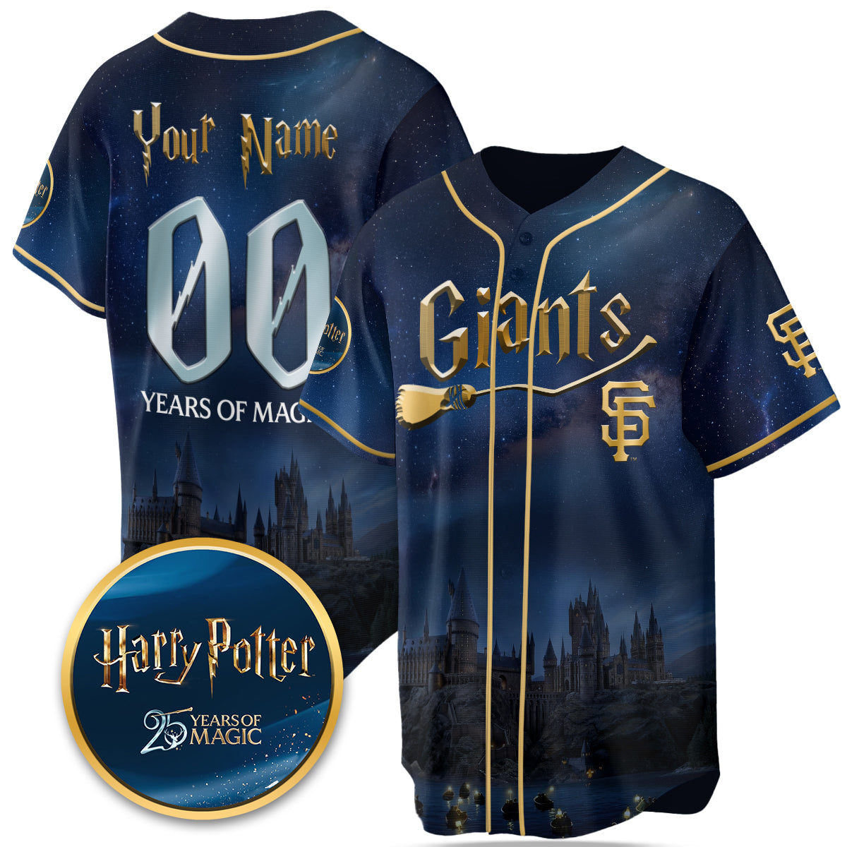 Baseball Team x HP 25 Years of Magic Limited Edition Custom Jersey - Printed